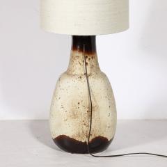  Hustadt Leuchten Mid Century Modernist Volcanic Glazed Ceramic Table Lamp by Hustadt Leuchten - 4038297