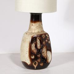  Hustadt Leuchten Mid Century Modernist Volcanic Glazed Ceramic Table Lamp by Hustadt Leuchten - 4038300