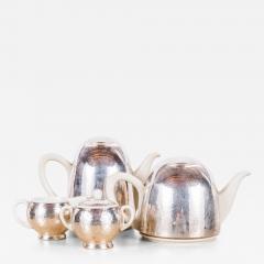  Hutschenreuther Bauhaus Hutschenreuther Selb Silver Clad Tea and Coffee Set - 3182882