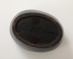  IBU IBU Poil ne Black Bronze Sand Cast Oblong Vase France signed numbered - 4760499