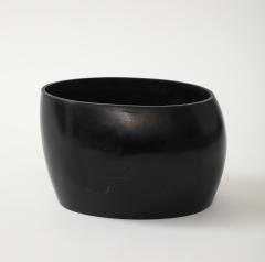  IBU IBU Poil ne Black Bronze Sand Cast Oblong Vase France signed numbered - 4760502