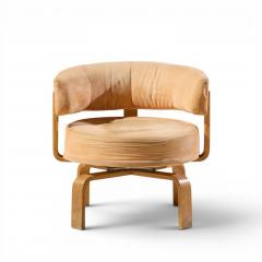  IKEA Carina Bengs for IKEA Fridene Swedish Bentwood Swivel Lounge Chairs Pair - 4610265