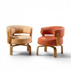  IKEA Carina Bengs for IKEA Fridene Swedish Bentwood Swivel Lounge Chairs Pair - 4610267