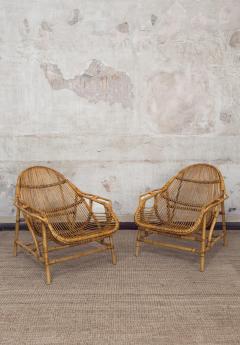  IKEA Pair of Bamboo Lounge Armchairs by Ikea Second Half of the 20Th Century - 4364728