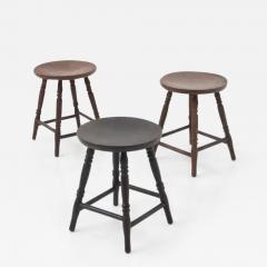  IKEA Set of three vintage IkEA stools in different colours Original Label - 3685538