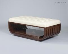  ILIAD Bespoke A Modernist style Upholstered Ottoman by ILIAD Design - 481813