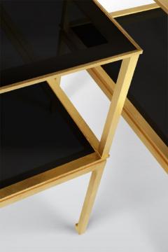  ILIAD Bespoke A Pair of Modernist Gilt End Tables - 558997