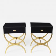  ILIAD Bespoke Pair of Modernist End Tables inspired by Maison Ramsay - 508999