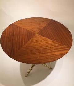  ISA Bergamo I S A Italy Circular Centre Table in Walnut and Brass by I S A Italy circa 1950 - 1401414