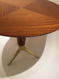  ISA Bergamo I S A Italy Circular Centre Table in Walnut and Brass by I S A Italy circa 1950 - 1401426