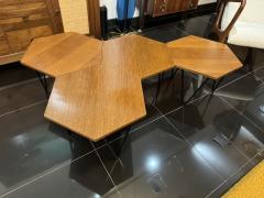  ISA Bergamo I S A Italy Gio Ponti set of 4 modular hexagonal coffee tables - 4030486