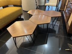  ISA Bergamo I S A Italy Gio Ponti set of 4 modular hexagonal coffee tables - 4030490