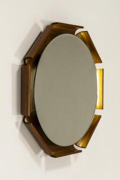  ISA Bergamo I S A Italy ISA Bergamo Backlit Mirror in Walnut Italy 1960s - 3895291