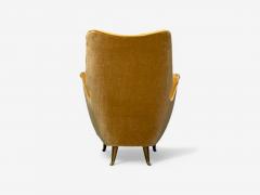  ISA Bergamo I S A Italy ISA Bergamo Italian Mid Century Bronze Camel Mohair Lounge Chairs 1950s - 4041231