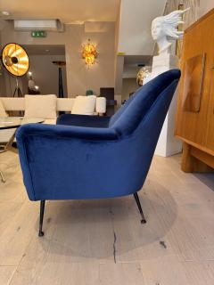  ISA Bergamo I S A Italy ISA Bergamo blue velvet armchairs - 4095115