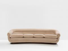  ISA Bergamo I S A Italy Isa Bergamo large Art Deco walnut mohair velvet sofa 1940s - 4423112