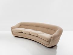  ISA Bergamo I S A Italy Isa Bergamo large Art Deco walnut mohair velvet sofa 1940s - 4423113