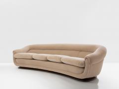  ISA Bergamo I S A Italy Isa Bergamo large Art Deco walnut mohair velvet sofa 1940s - 4423114