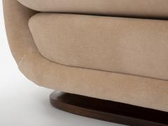  ISA Bergamo I S A Italy Isa Bergamo large Art Deco walnut mohair velvet sofa 1940s - 4423115