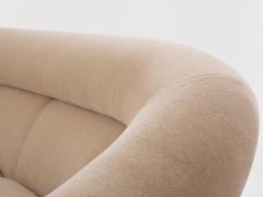  ISA Bergamo I S A Italy Isa Bergamo large Art Deco walnut mohair velvet sofa 1940s - 4423117