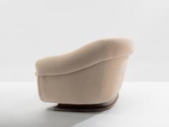  ISA Bergamo I S A Italy Isa Bergamo large Art Deco walnut mohair velvet sofa 1940s - 4423118