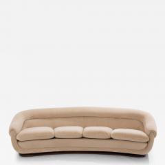  ISA Bergamo I S A Italy Isa Bergamo large Art Deco walnut mohair velvet sofa 1940s - 4426408