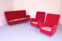  ISA Bergamo I S A Italy Italian Midcentury Sofa and Pair of Lounge Chairs by Gio Ponti for ISA 1955 - 1630185