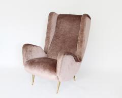  ISA Bergamo I S A Italy Italian Pair of Tall Lounge Wingback Chairs ISA Bergamo Italy - 4323392