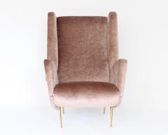  ISA Bergamo I S A Italy Italian Pair of Tall Lounge Wingback Chairs ISA Bergamo Italy - 4323397