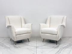  ISA Bergamo I S A Italy Italian Wingback Lounge Chairs A Pair ISA Bergamo 1960s - 3925099