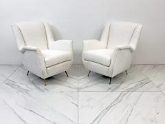  ISA Bergamo I S A Italy Italian Wingback Lounge Chairs A Pair ISA Bergamo 1960s - 3925104