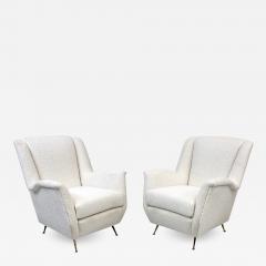  ISA Bergamo I S A Italy Italian Wingback Lounge Chairs A Pair ISA Bergamo 1960s - 3930845