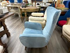  ISA Bergamo I S A Italy Pair Of Italian Modern Gio Ponti Inspired Lounge Chairs - 4326487
