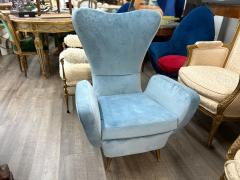  ISA Bergamo I S A Italy Pair Of Italian Modern Gio Ponti Inspired Lounge Chairs - 4326548