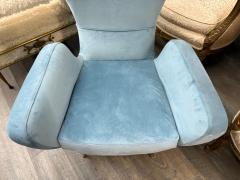  ISA Bergamo I S A Italy Pair Of Italian Modern Gio Ponti Inspired Lounge Chairs - 4326566