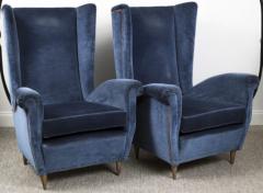  ISA Bergamo I S A Italy Pair Of Large Mid Century Italian Lounge Chairs By I S A  - 3282383