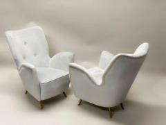  ISA Bergamo I S A Italy Pair of Italian Mid Century Modern Lounge Chairs by Isa Bergamo Att Gio Ponti - 3014338