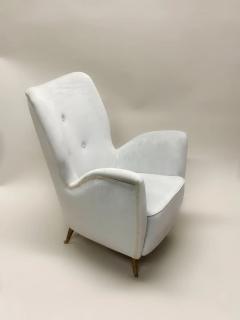  ISA Bergamo I S A Italy Pair of Italian Mid Century Modern Lounge Chairs by Isa Bergamo Att Gio Ponti - 3014343