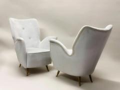  ISA Bergamo I S A Italy Pair of Italian Mid Century Modern Lounge Chairs by Isa Bergamo Att Gio Ponti - 3014349