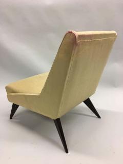  ISA Bergamo I S A Italy Pair of Italian Mid Century Modern Lounge Slipper Chairs by ISA 1950 - 1722771