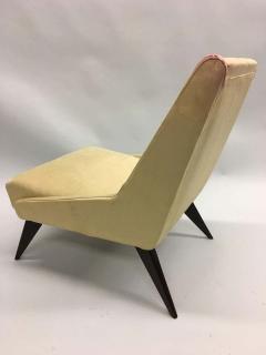  ISA Bergamo I S A Italy Pair of Italian Mid Century Modern Lounge Slipper Chairs by ISA 1950 - 1722773