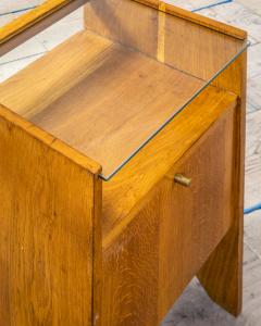  ISA Bergamo I S A Italy Pair of Night Stands by ISA Bergamo in Wood Glass and Brass - 2454571