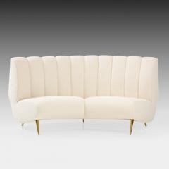  ISA Bergamo I S A Italy Rare Curved Settee in Ivory Boucl by ISA Bergamo - 2842879