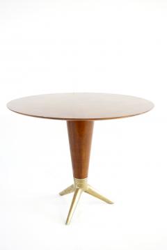  ISA Bergamo I S A Italy rare maple and brass round center table by I S A Bergamo 1950 - 2732905