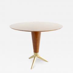  ISA Bergamo I S A Italy rare maple and brass round center table by I S A Bergamo 1950 - 2734889