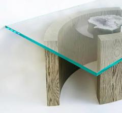  Iconic Design Gallery Custom Cocktail Table Oak Base Amethyst Ring Crystal Geode Center - 3532688