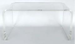  Iconic Design Gallery Custom Lucite Waterfall Table or Bench with Curved Sides - 3507661