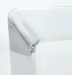  Iconic Design Gallery Custom Lucite Waterfall Table or Bench with Curved Sides - 3507663
