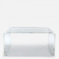  Iconic Design Gallery Custom Lucite Waterfall Table or Bench with Curved Sides - 3527530