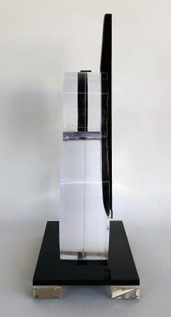  Iconic Design Gallery Custom Made 4 Thick Lucite Guitar Sculpture on Stand Signed Edition 1 10 - 4557856